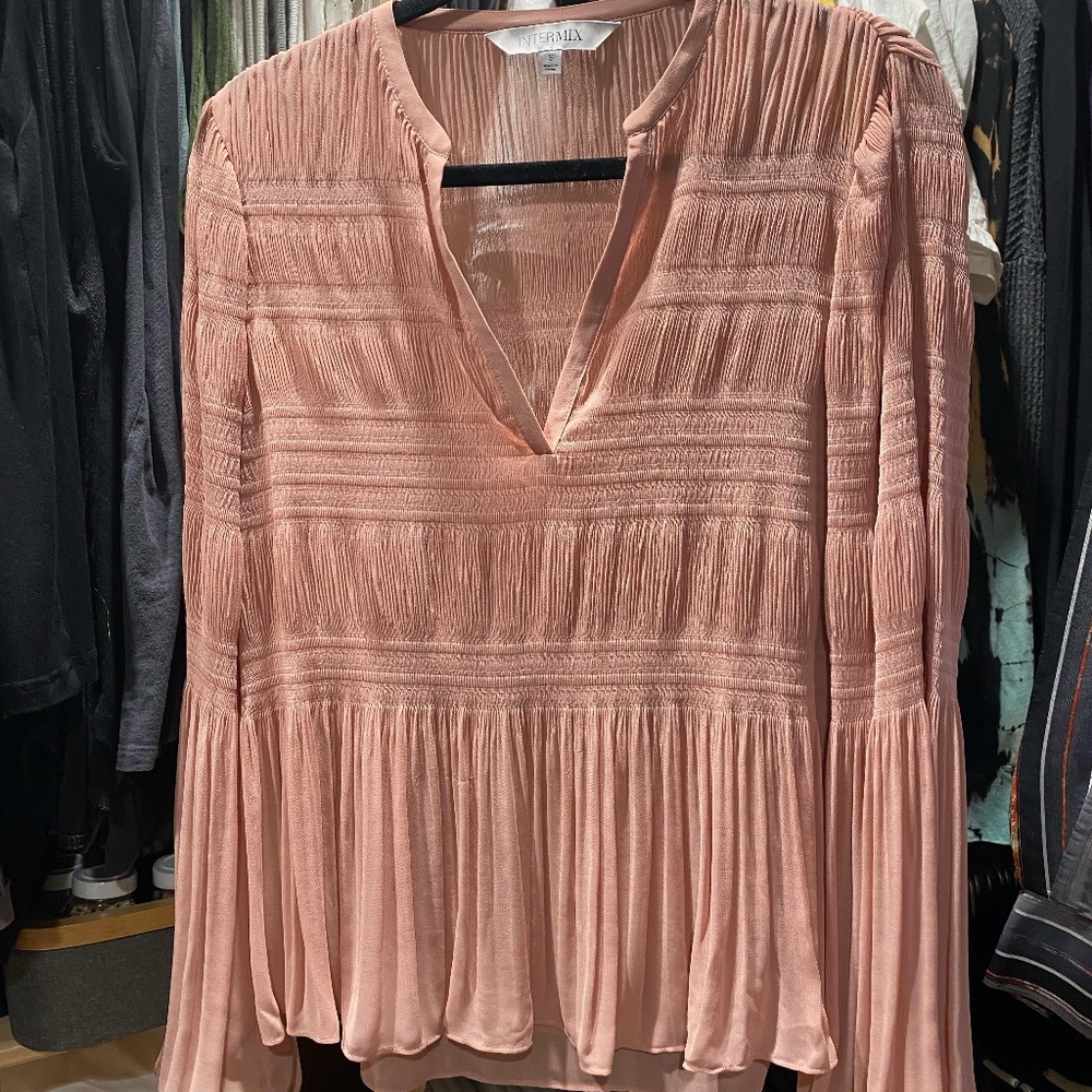 Intermix Blush Pleated Blouse